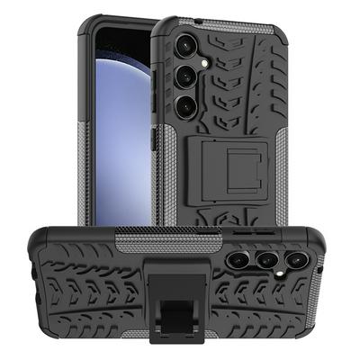 Samsung Galaxy S23 FE Military Grade Armor Heavy Duty PC + PU Hybrid Impact Tire Model Kickstand Dual Layer Protection Cover