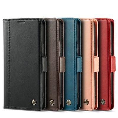 LC.IMEEKE For iPhone 14 Pro Max Solid Color Scratch-resistant Wallet Type PU Leather+TPU Case with Card Slots