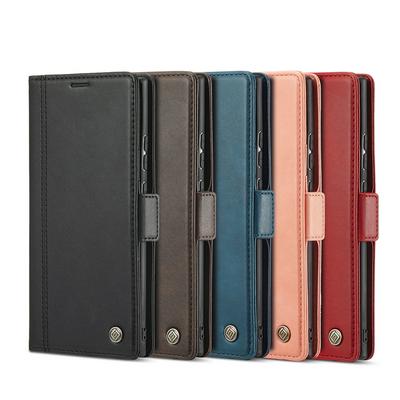 LC.IMEEKE For Samsung Galaxy Note 20 Solid Color Scratch-resistant Wallet Type PU Leather+TPU Case with Card Slots