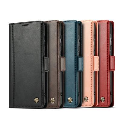 LC.IMEEKE For Samsung Galaxy S23 Solid Color Scratch-resistant Wallet Type PU Leather+TPU Case with Card Slots