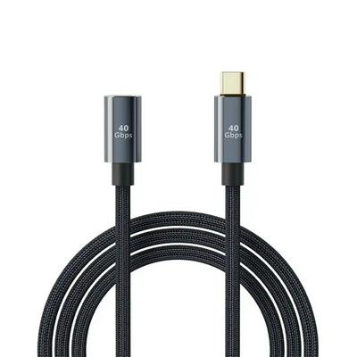 8K 60Hz Type-C Male to Female Extension Cord USB 4.0 100W 5A Fast Charging Cable 40Gbps Data Transmission Cable
