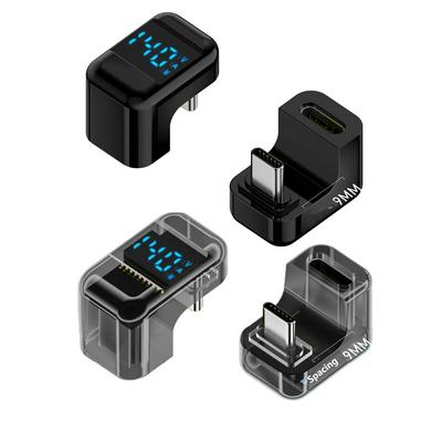 USB C converter Adapter With Digital Screen 140W Type-C female to male Plug U shape 40Gbps Data transmission 8K video Projection