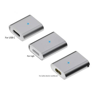 Type-C/8 Pin Female to 3 Pin Adapter Magnetic Charging Converter for Laifen Electric Toothbrush