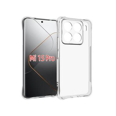 For Xiaomi 15 Pro Anti-Fingerprint Non-Slip Four Corners Shockproof Transparent Soft TPU Back Cover Case