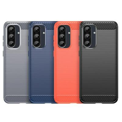 For Samsung Galaxy A36 Carbon Fiber Drawing Series Scratch Resistant Shock Absorption Soft TPU Back Cover Case