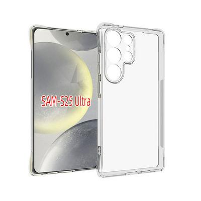 For Samsung Galaxy S25 Ultra Anti-Fingerprint Non-Slip Four Corners Shockproof Transparent Soft TPU Back Cover Case