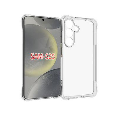 For Samsung Galaxy S25 Anti-Fingerprint Non-Slip Four Corners Shockproof Transparent Soft TPU Back Cover Case