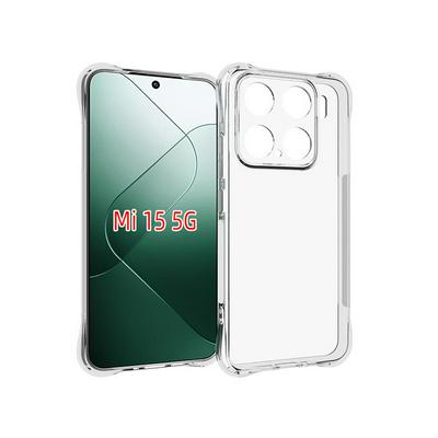 For Xiaomi 15 Anti-Fingerprint Non-Slip Four Corners Shockproof Transparent Soft TPU Back Cover Case