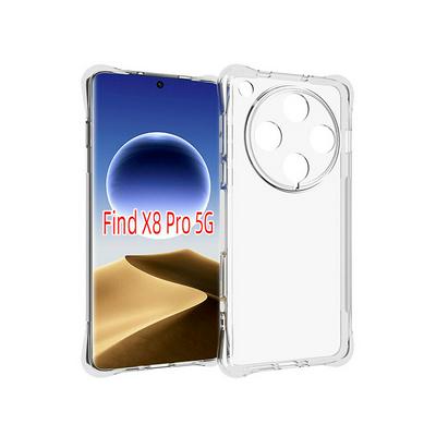 For Oppo Find X8 Pro Anti-Fingerprint Non-Slip Four Corners Shockproof Transparent Soft TPU Back Cover Case