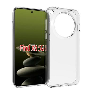 For OPPO Find X8 Transparent Shockproof Scratch Resistant Soft TPU Back Cover Case