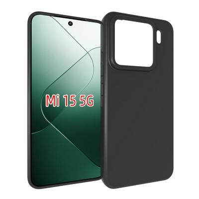 For Xiaomi 15 Black Matte Shockproof Durable Soft TPU Back Cover Phone Case 