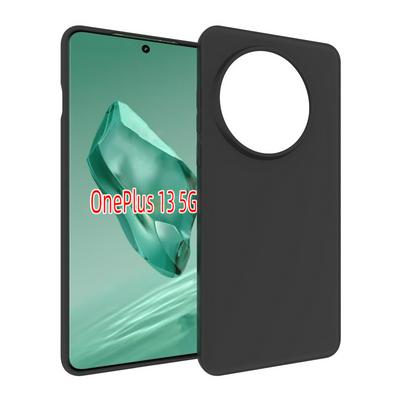 For Oneplus 13 Black Matte Shockproof Durable Soft TPU Back Cover Phone Case 
