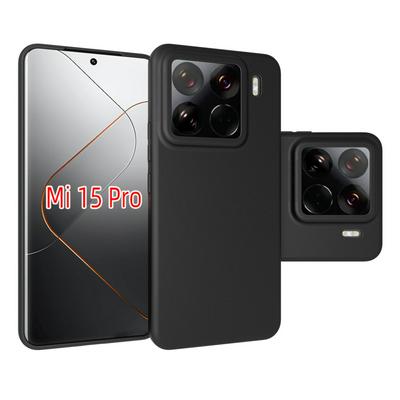 For Xiaomi 15 Pro Black Matte Shockproof Durable Soft TPU Back Cover Phone Case 
