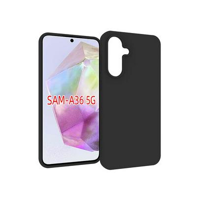 For Samsung Galaxy A36 Black Matte Shockproof Durable Soft TPU Back Cover Phone Case 