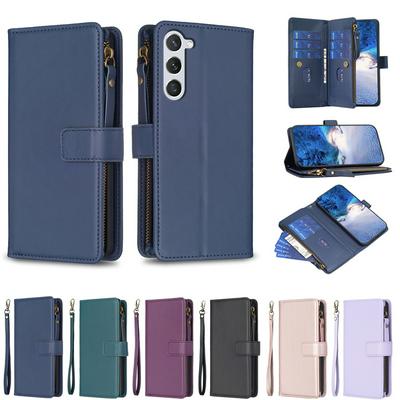 BF19 For Samsung Galaxy S25 Anti-Dust PU Leather Wallet Zippered Cell Phone Case Stand Phone Cover