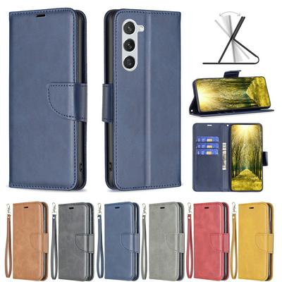 For Samsung Galaxy S25 /S24 Solid Color Sheep Pattern Scratch Resistant Wallet Leather Case