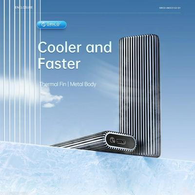 ORICO Tool Free Aluminum M2 NVMe SSD Enclosure 10Gbps PCIe Type C M.2 SSD Case NVMe M Key Solid State Drive Case Support UASP