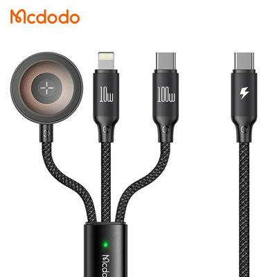 Mcdodo CA-4940 Multifunctional Magnetic Wireless Charging Data Cable Supports PD Fast Charging Transmission for iPhone iWatch Laptop