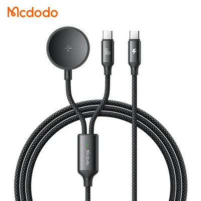 Mcdodo CA-4210 60W USB-C to USB-C+ Wireless Charger PD Fast and Magnetic Nylon Cable 2 in 1 for Samsung Galaxy Watch Cable 1.2m