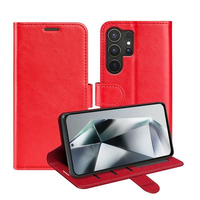 For Samsung Galaxy S25 Ultra R64 Pattern Single Folded Edge Folio Flip Leather Wallet Phone Case