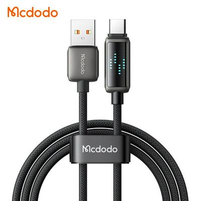 Mcdodo CA-2350 Charging Speed Display Fast USB Cable Type-C 6A VOOC QC4.0 AFC SCP Fast Charging Charger Cable Nylon for Android
