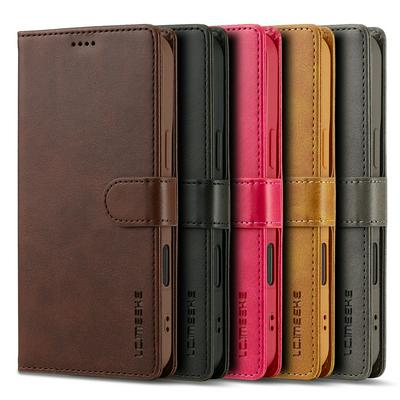 LC.IMEEKE For iPhone 16 Plus Magnetic Button Calf pattern PU Leather + TPU Wallet Phone Case