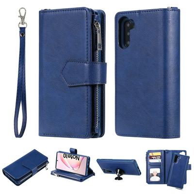 KT Multi-functional Series-4 for Samsung Galaxy Note 10 Case Detachable PU Leather Zipper Flip Wallet Phone Cover