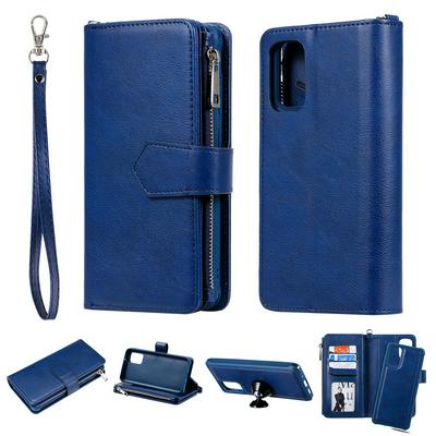 KT Multi-functional Series-4 for Samsung Galaxy S20 Plus Case Detachable PU Leather Zipper Flip Wallet Phone Cover