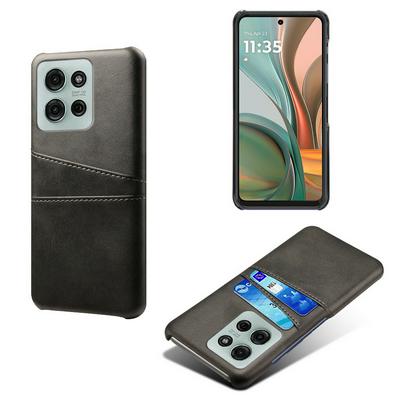 For Motorola Moto G75 Extra Thinness Premium Cowhide Leather Vintage Shockproof Hard PC Back Cover Case