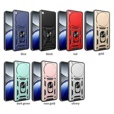 For Oppo Find X8 Pro Ring Holder Kickstand Camera Slide Cover Design PC + TPU Phone Back Cover Case