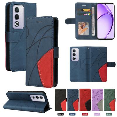 For Oppo A3 Pro 5G Double-color Stitching Scratch Resistant Wallet Leather Case 