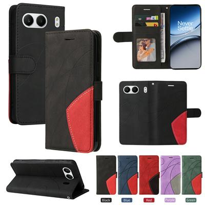 For Oneplus Nord 4 5G Double-color Stitching Scratch Resistant Wallet Leather Case 