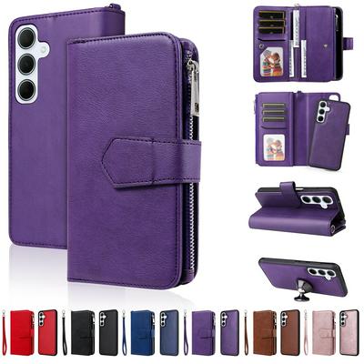 KT Multi-functional Series-4 for Samsung Galaxy A35 Case Detachable PU Leather Zipper Flip Wallet Phone Cover