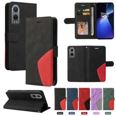 For Oneplus Nord CE 4 Lite 5G/Oppo K12X 5G Double-color Stitching Scratch Resistant Wallet Leather Case 