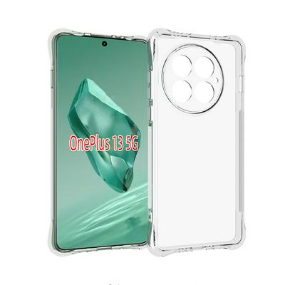 Anti-Fingerprint Non-Slip Waterproof Four Corners Shockproof Transparent Soft TPU Back Cover Protective Case for Oneplus 13