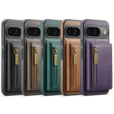DG.MING M5 Series For Google Pixel 9 / 9 Pro Case Detachable Magnetic Leather Phone Protector with Card Slots