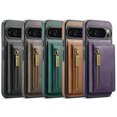 DG.MING M5 Series For Google Pixel 9 Pro XL Case Detachable Magnetic Leather Phone Protector with Card Slots