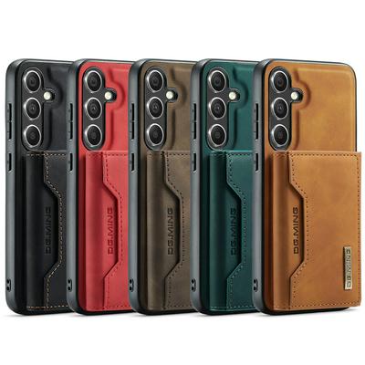 DG.MING M2 Series Detachable 2-in-1 Wallet Kickstand Design Leather Coated Hybrid Case for Samsung Galaxy S24 FEs