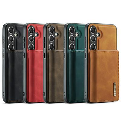 DG.MING M1 Series Drop-proof Kickstand Design Cover with Detachable Magnetic Wallet for Samsung Galaxy S24 FE