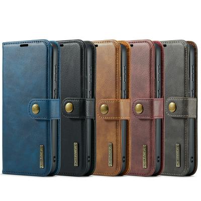DG.MING Wallet Split Leather Cover Detachable 2-in-1 PC Back Case for Samsung Galaxy S25 Plus