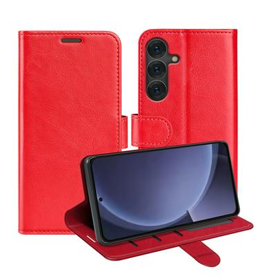 For Samsung Galaxy S25 Plus R64 Pattern Single Folded Edge Folio Flip Leather Wallet Phone Case