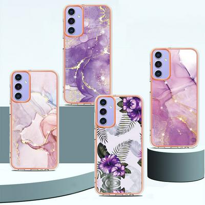 For Samsung Galaxy A16 IMD Marble Pattern Electroplated Phone Case IMD 2.0mm TPU Skin Anti-Scratch Cover