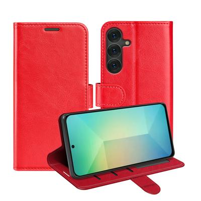 For Samsung Galaxy S25 R64 Pattern Single Folded Edge Folio Flip Leather Wallet Phone Case