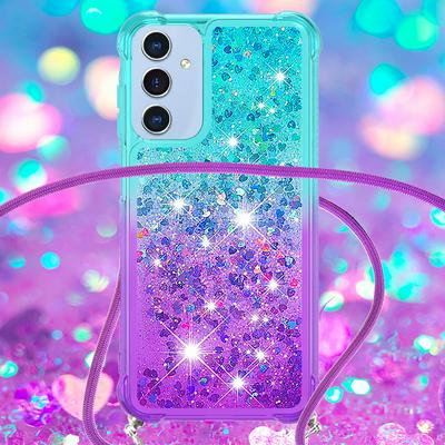 For Samsung Galaxy A16 Lanyard Anti-fall Gradient Quicksand Soft TPU Back Cover Phone Case