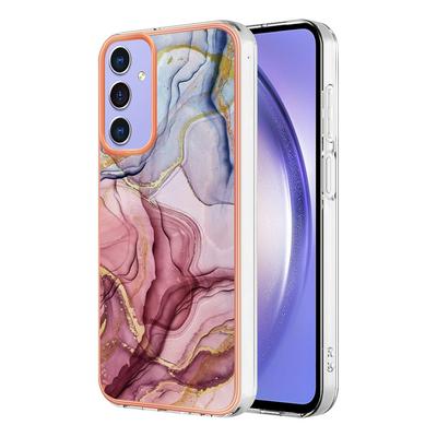 For Samsung Galaxy A16 IMD Marble Pattern Electroplated Phone Case IMD 2.0mm TPU Skin Anti-Scratch Cover