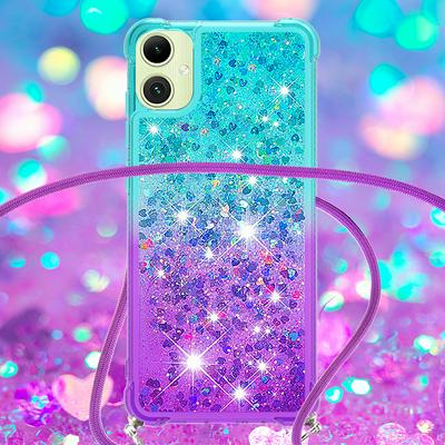 For Samsung Galaxy A06 Lanyard Anti-fall Gradient Quicksand Soft TPU Back Cover Phone Case