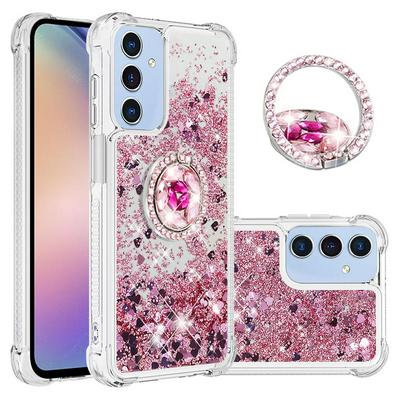 For Samsung Galaxy A26 Bling Diamond Ring Buckle Anti-fall Quicksand Soft TPU Back Cover Phone Case