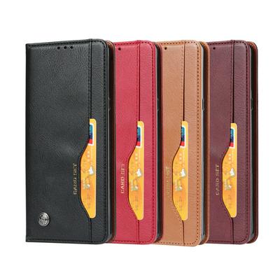 Knead Skin Pattern with Wallet External Card Slots Picture Photo Frame Stand Magnetic Closed PU Leather + TPU Protector Cover Case for LG Stylo 6