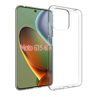 For Motorola Moto G15 4G/Moto G15 Power 4G Transparent Shockproof Scratch Resistant Soft TPU Back Cover Case