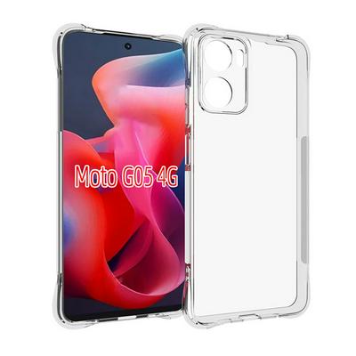 Anti-Fingerprint Non-Slip Waterproof Four Corners Shockproof Transparent Soft TPU Back Cover Protective Case for Motorola G05 4G/E15 4G